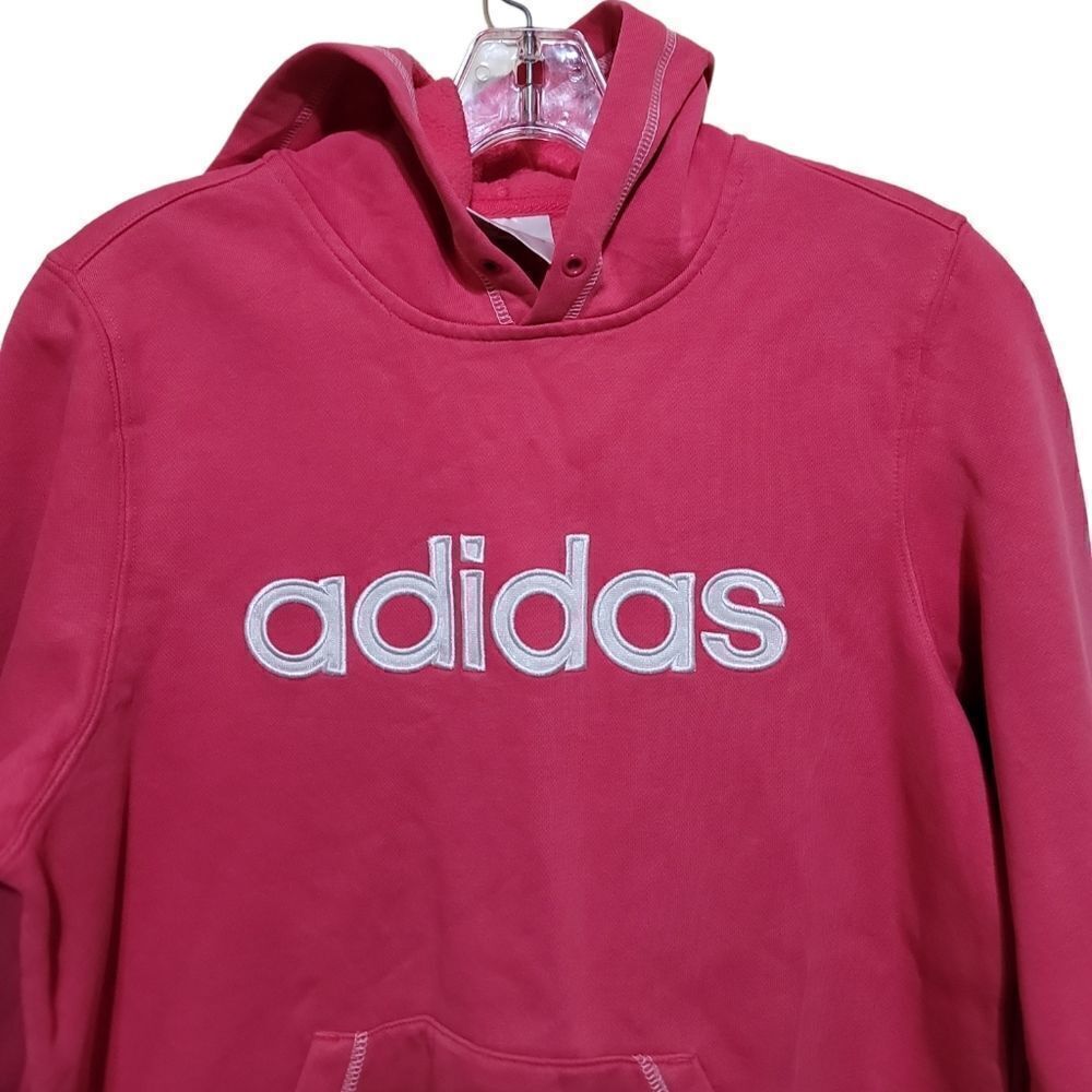 Adidas Pink  Women's Hooded Sweater Sz Medium - Picture 3 of 8